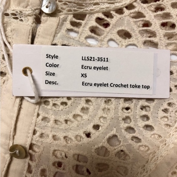 Anthropologie eyelet ruffle blouse - Picture 3 of 6